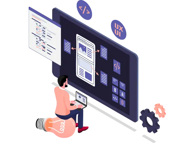 Ilustração do processo de criação de sites da Aríete Digital